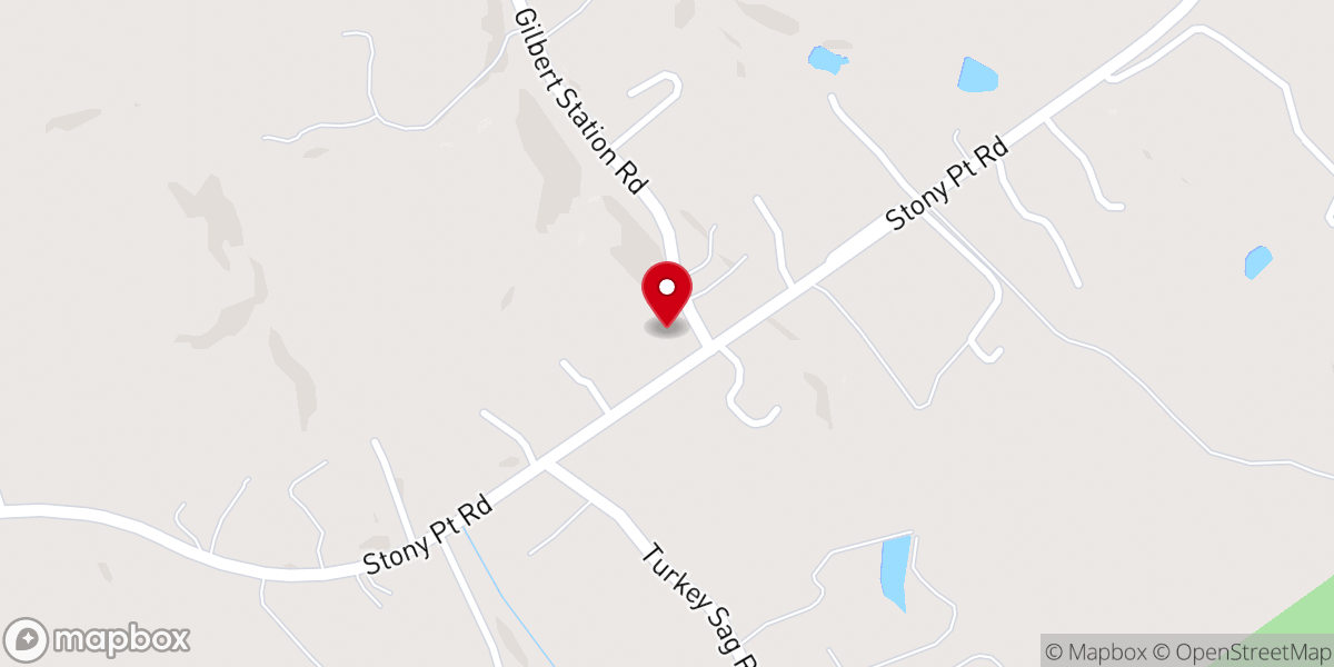Map showing location of Preddys Creek Baptist Church