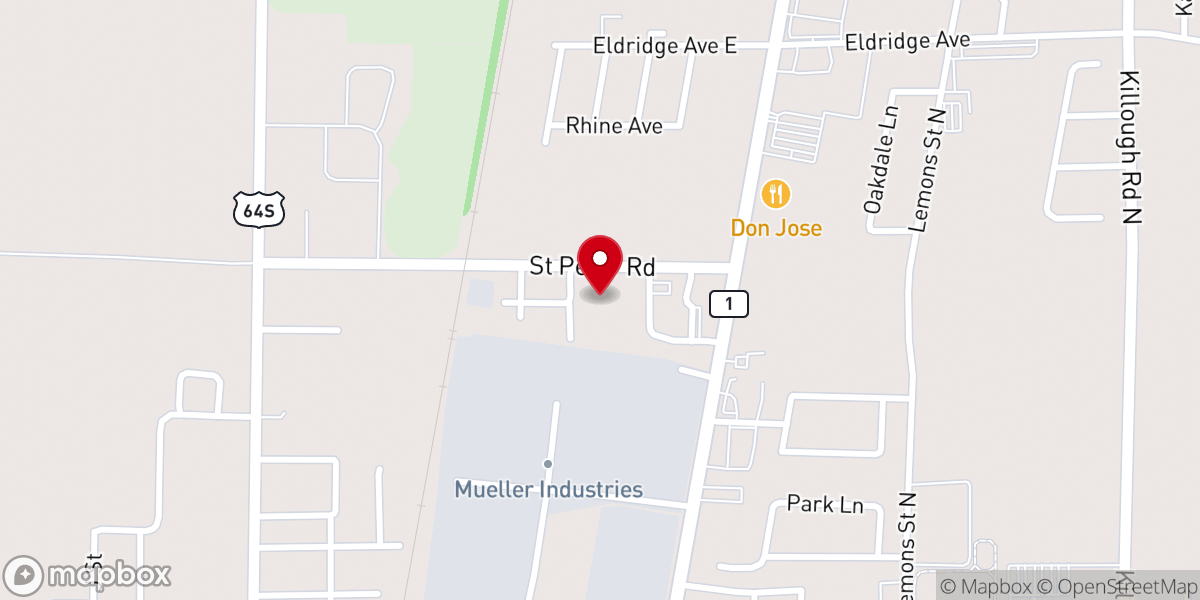 Map showing location of Knights Of Columbus Hall
