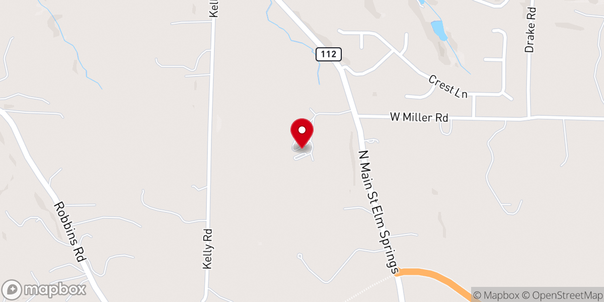 Map showing location of The Barn at the Springs