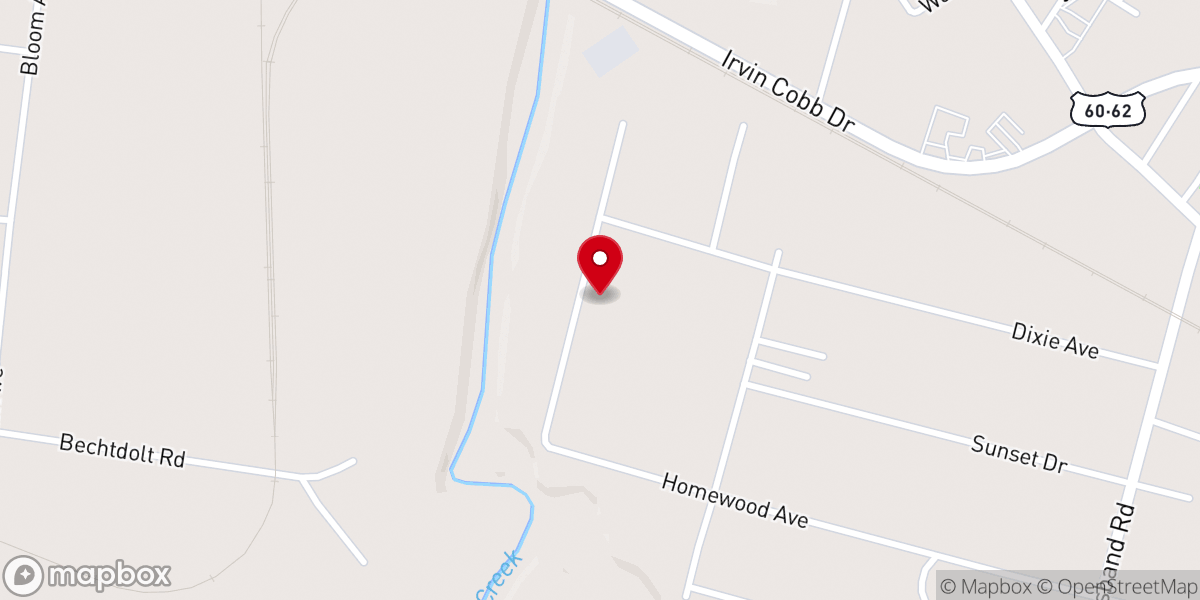 Map showing location of Victory Baptist Church