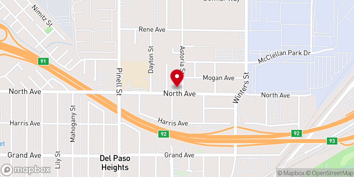 Map showing location of River of Life Church House of Restoration