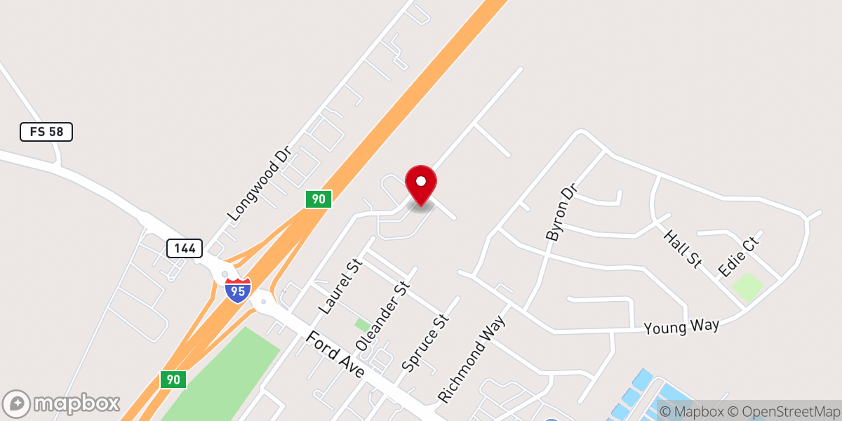 Map showing location of New Covenant Presbyterian Church