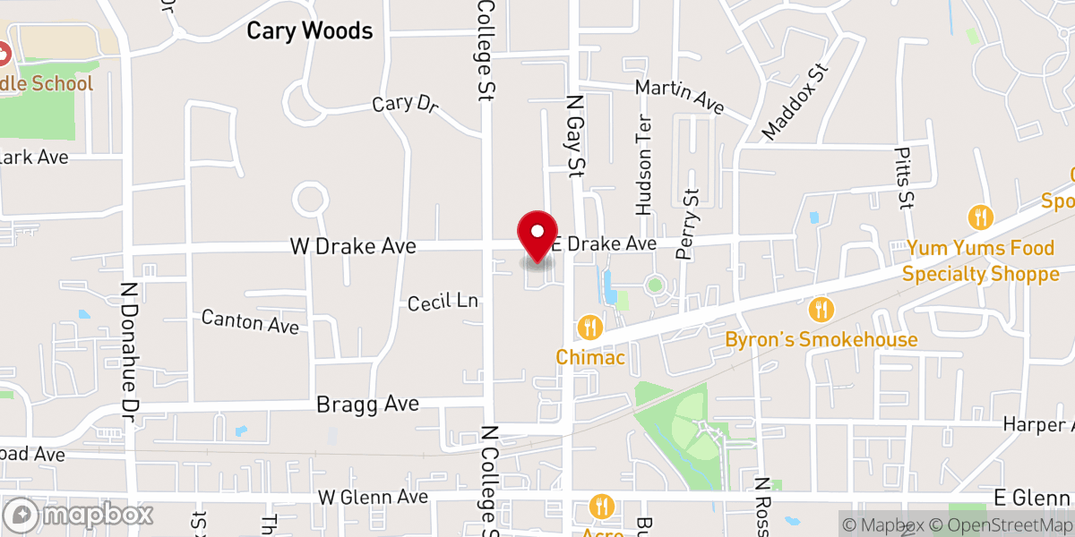 Map showing location of Campus Church Inc