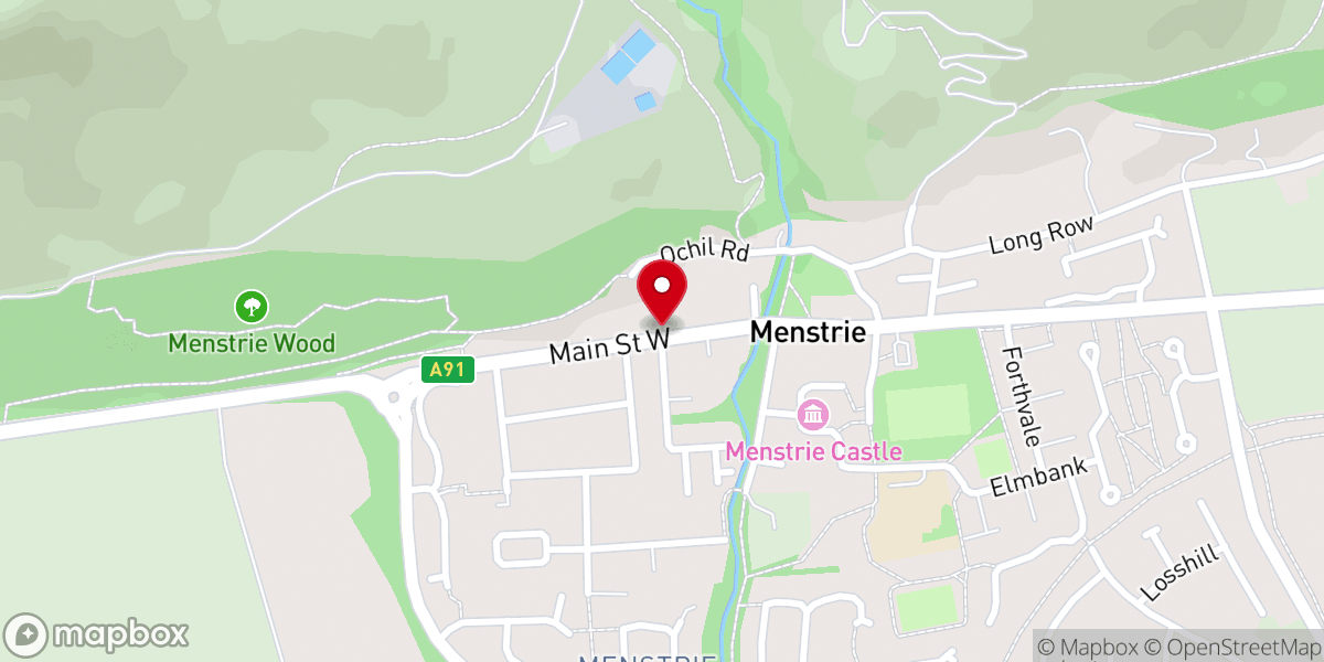 Map showing location of Menstrie United Free Church of Scotland