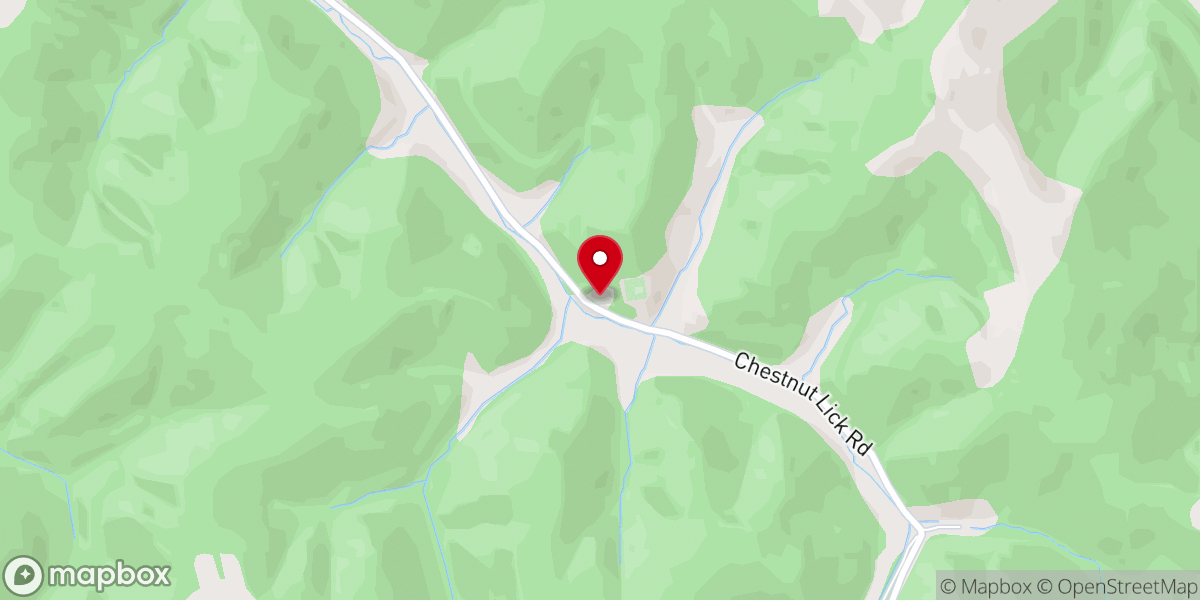 Map showing location of Chestnutlick Community Church