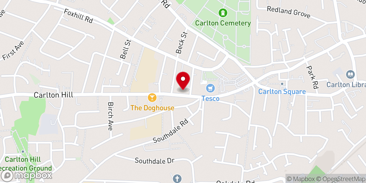 Map showing location of Russian Orthodox Church