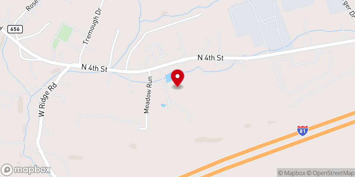 Map showing location of Sunny Hills Community Church