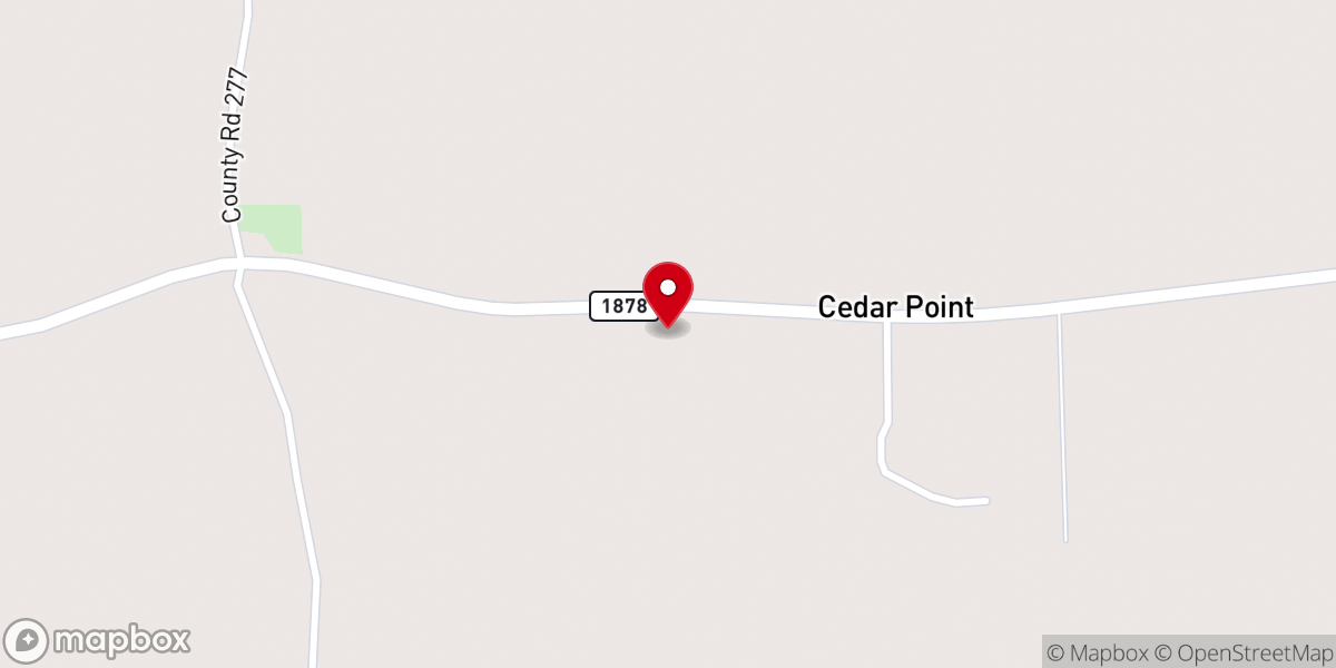 Map showing location of Hills Chapel Baptist Church