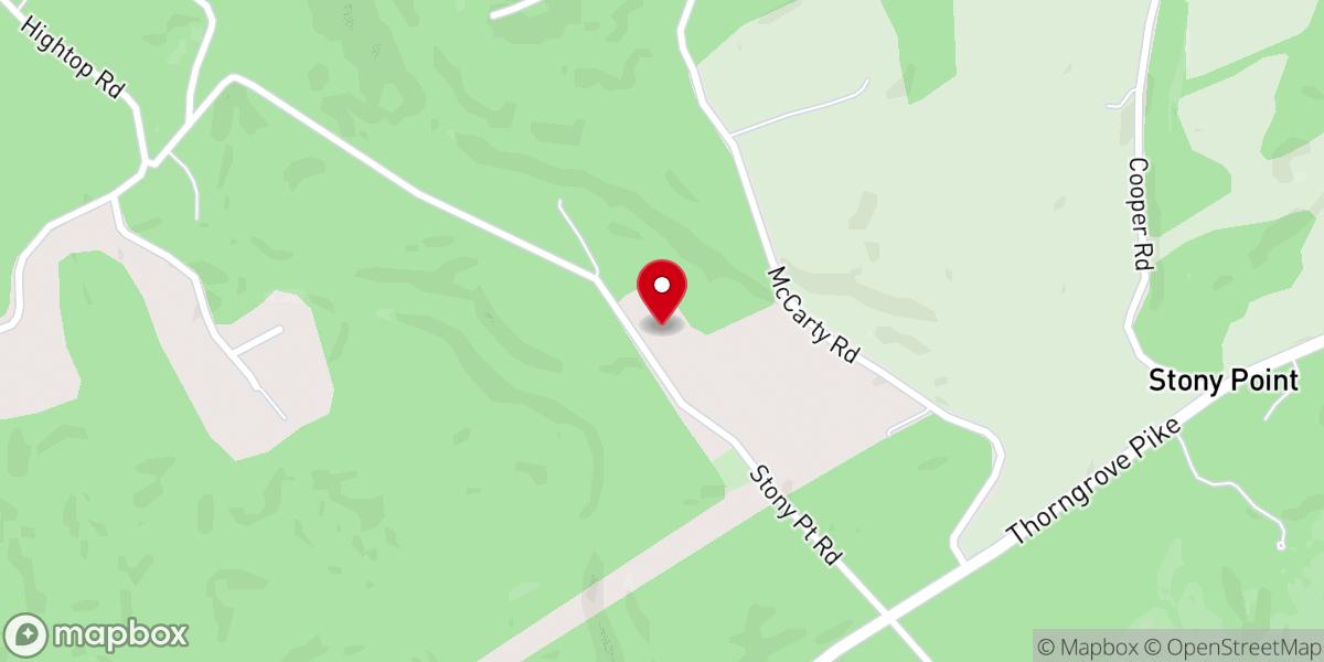 Map showing location of Stoney Point Baptist Church
