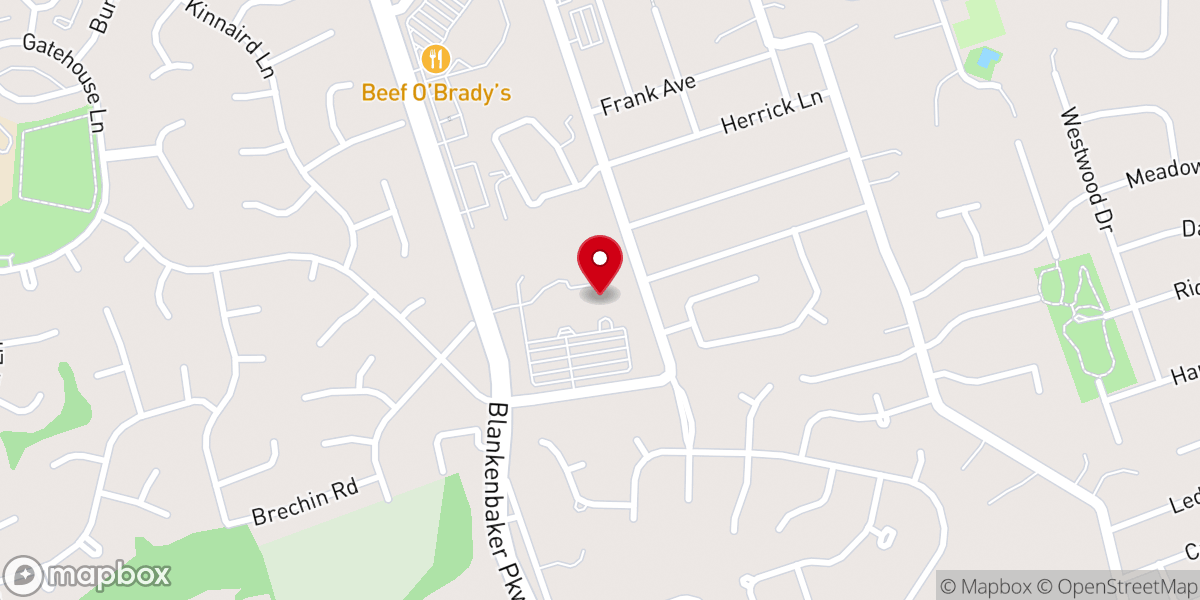 Map showing location of Middletown Christian Church
