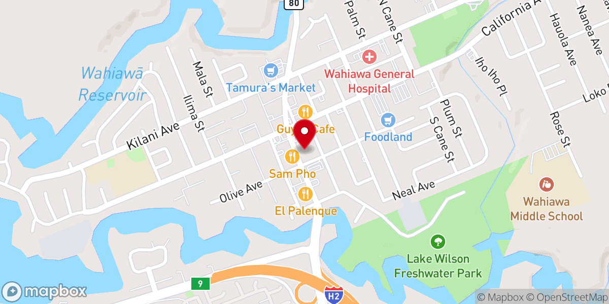 Map showing location of New Life Body of Christ Church