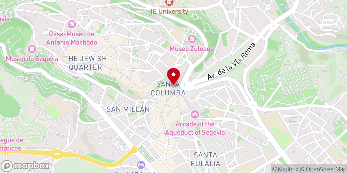 Map showing location of Capilla de Santa Columba