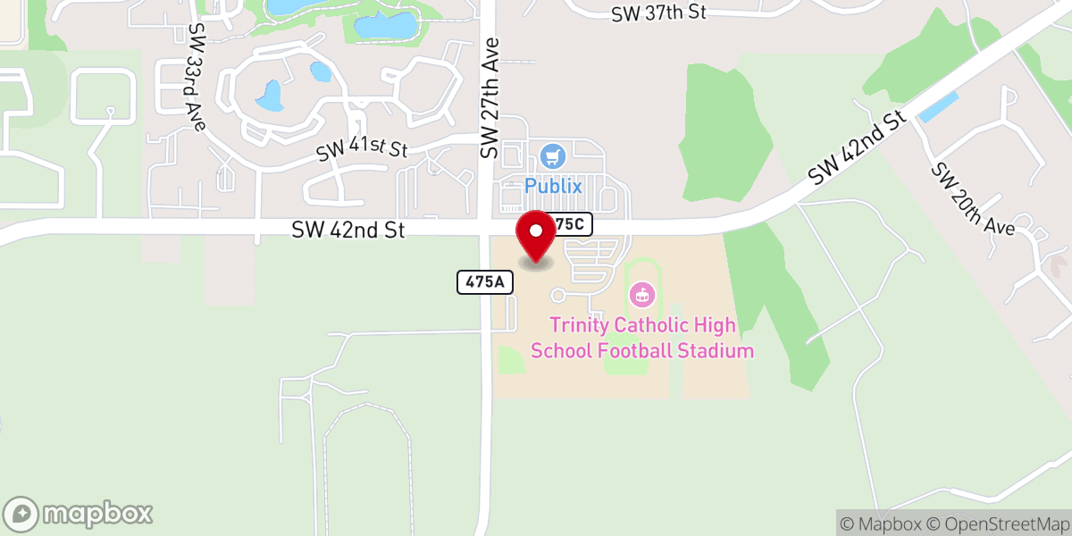 Map showing location of Trinty Catholic Church