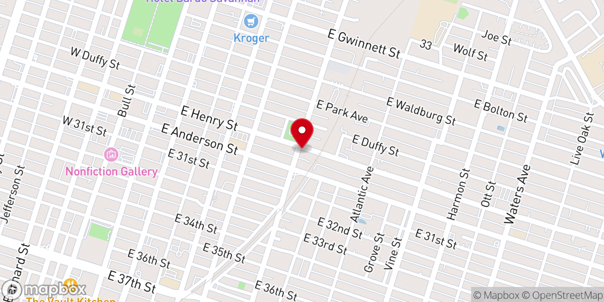 Map showing location of Mount Tabor Baptist Church