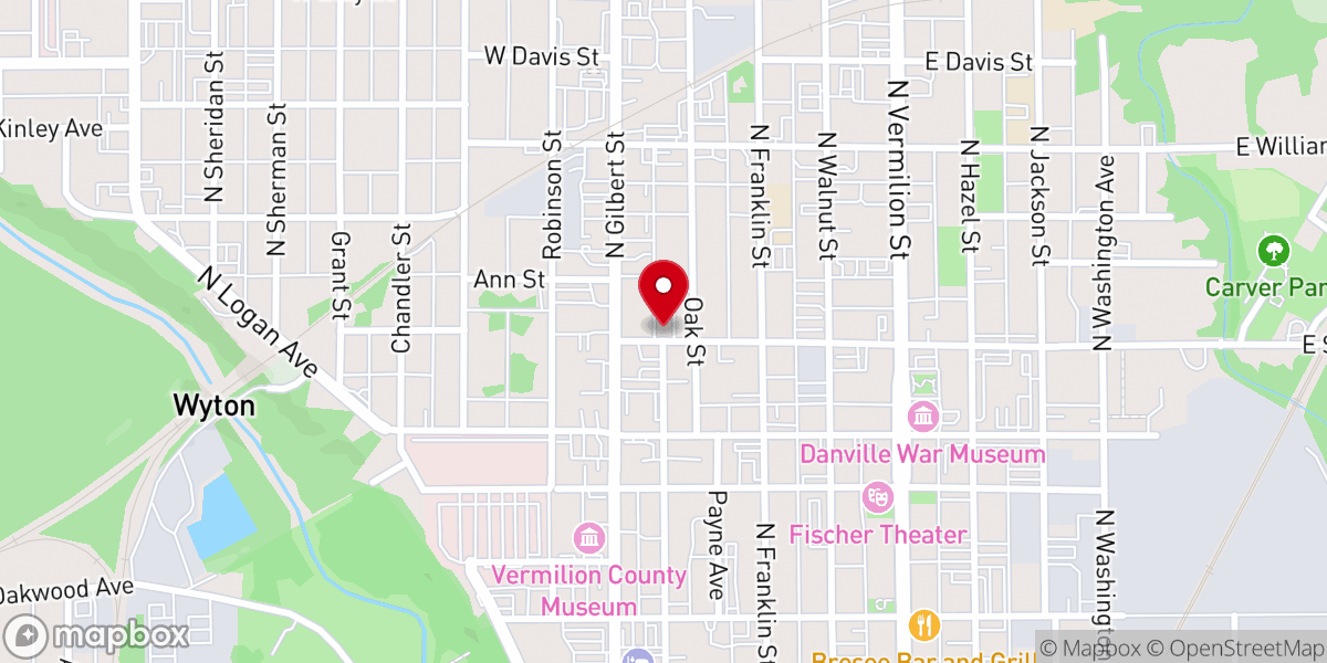 Map showing location of Saint Barbara Greek Orthodox Chapel