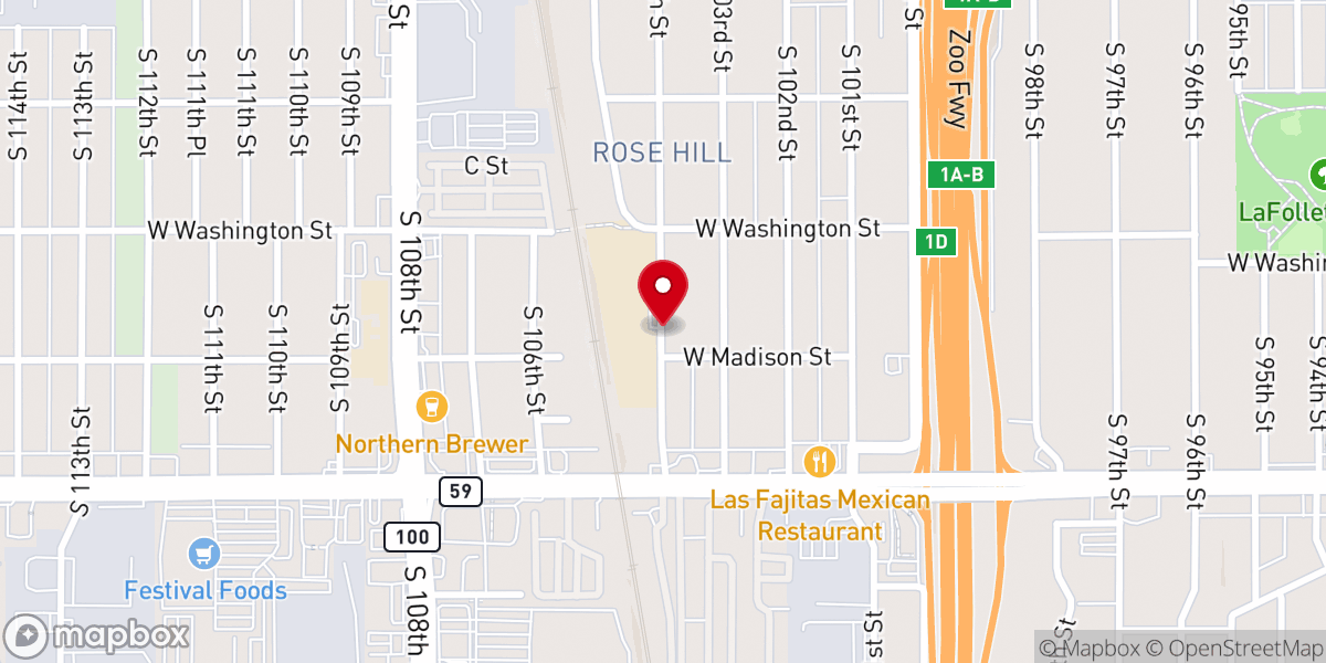 Map showing location of Living Hope Evangelical Lutheran Church Office