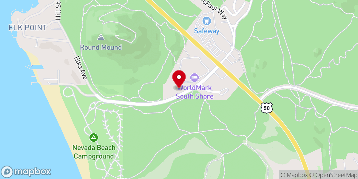 Map showing location of Our Lady of Tahoe Catholic Church