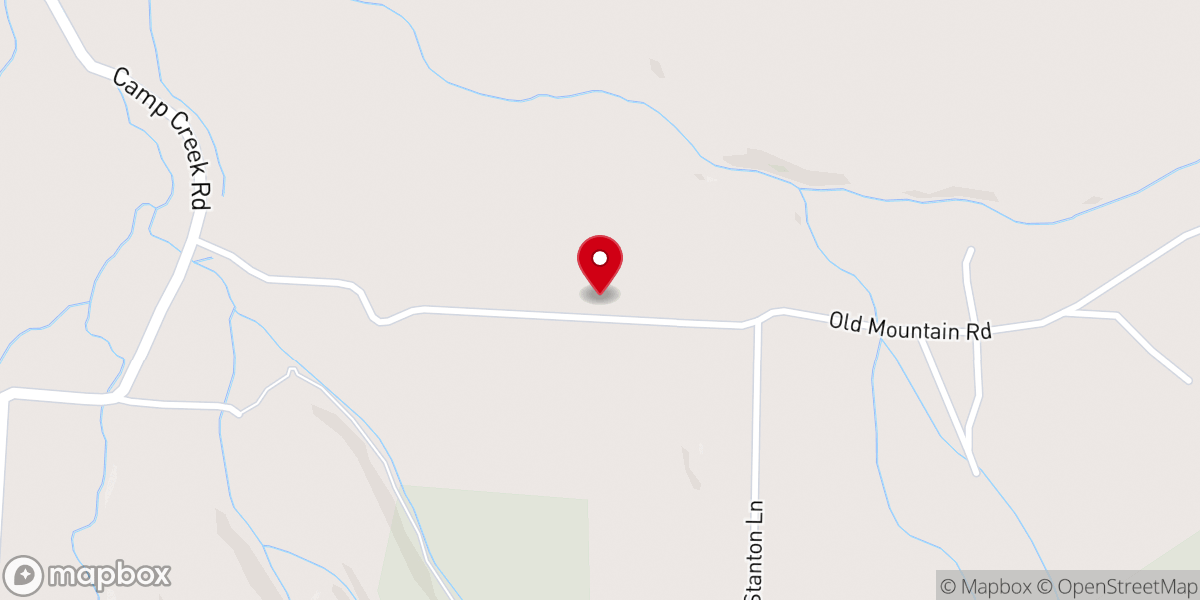 Map showing location of Old Mountain Road Church