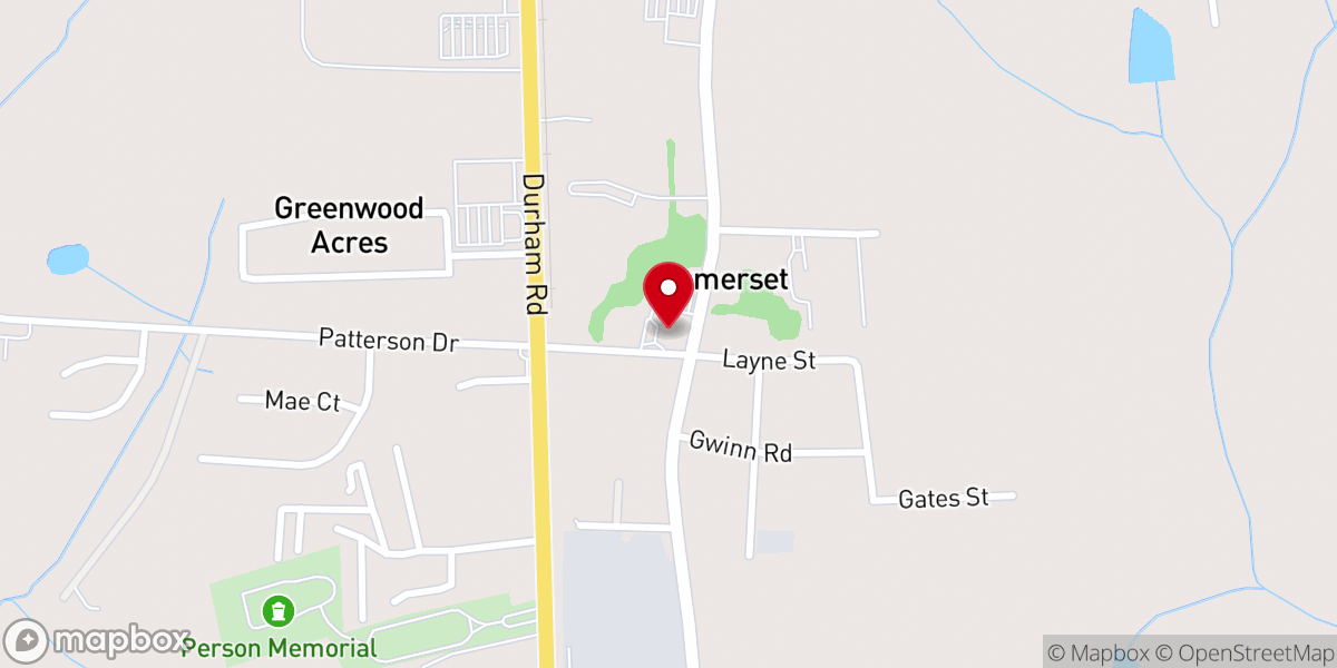 Map showing location of Somerset Baptist Church