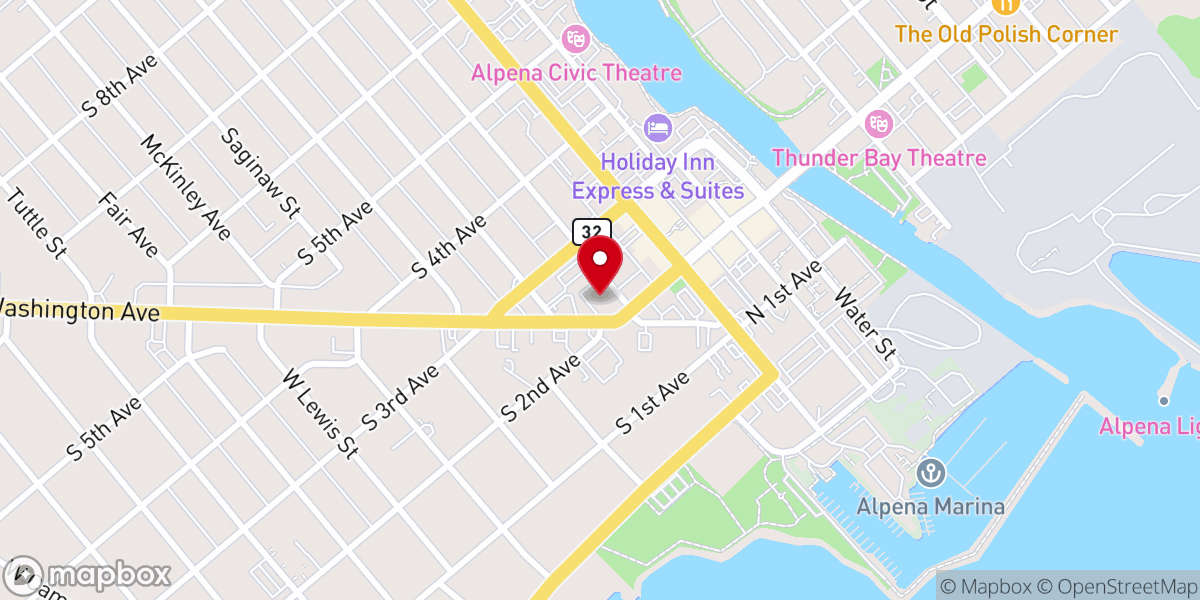 Map showing location of First Congregational Church