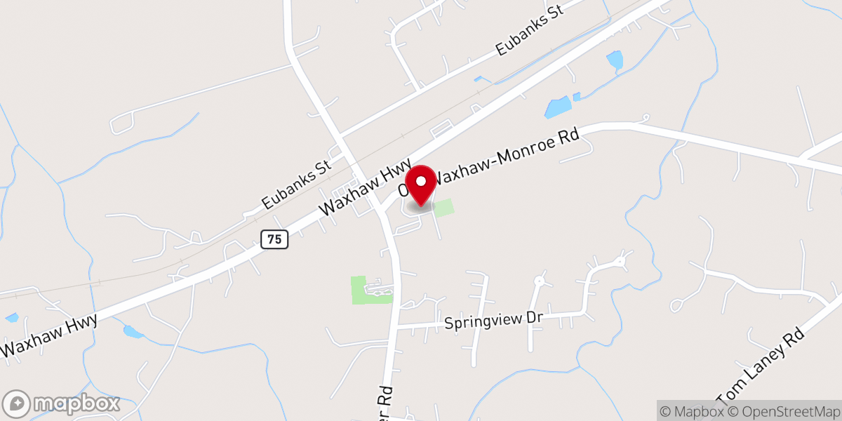 Map showing location of Mineral Springs Methodist Church