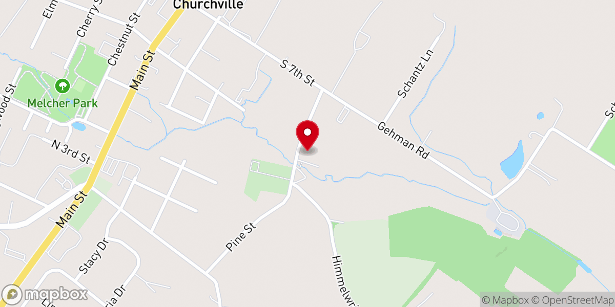 Map showing location of Most Blessed Sacrament Church