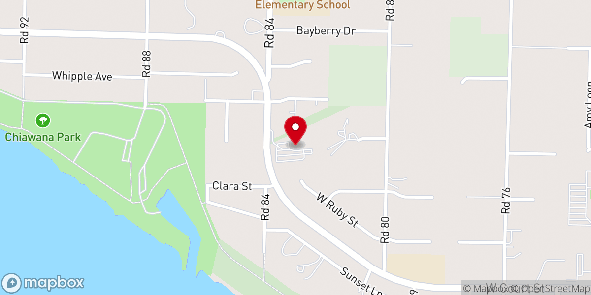 Map showing location of Grace Point Church of God