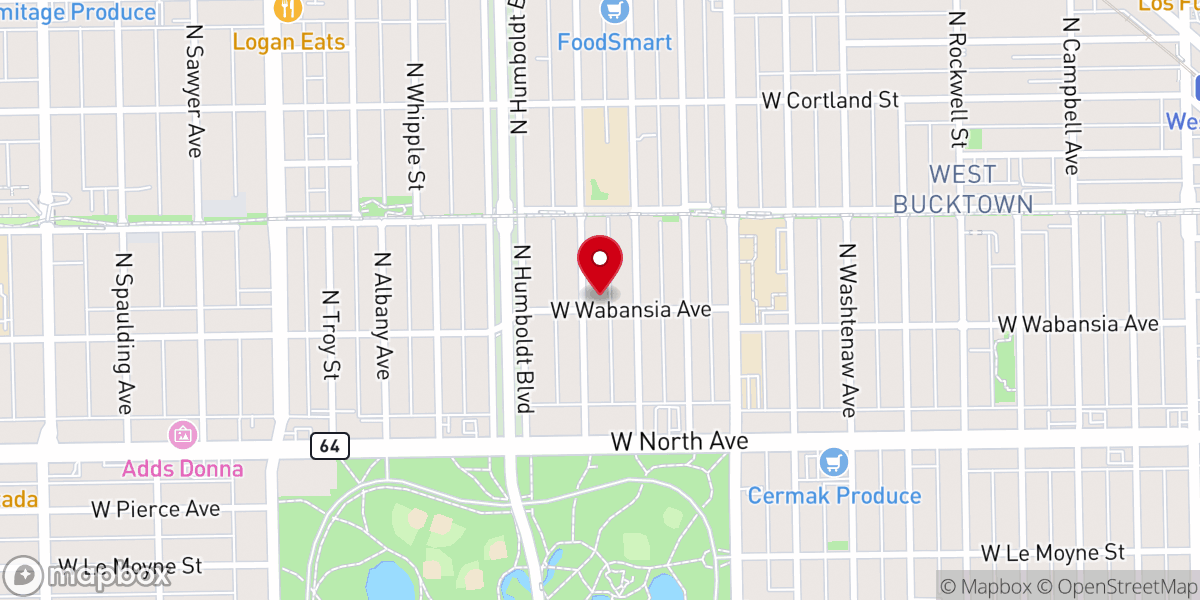 Map showing location of Spanish Pentecostal Church