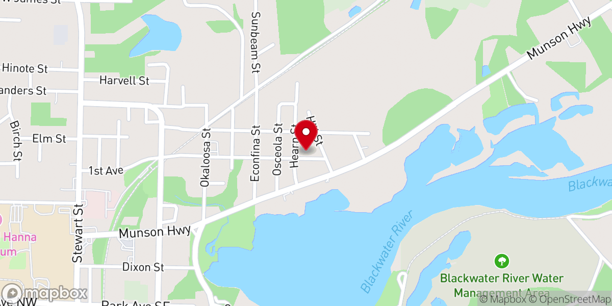 Map showing location of Mt Zion Primitive Baptist Church