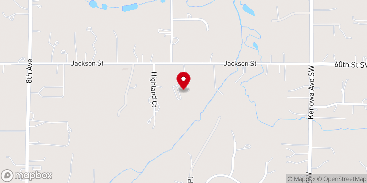 Map showing location of Hanley Christian Reformed Church