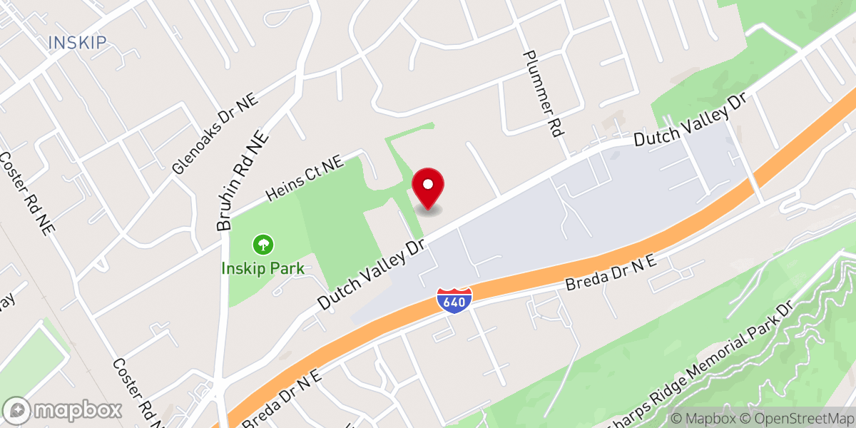 Map showing location of Dutch Valley Baptist Church