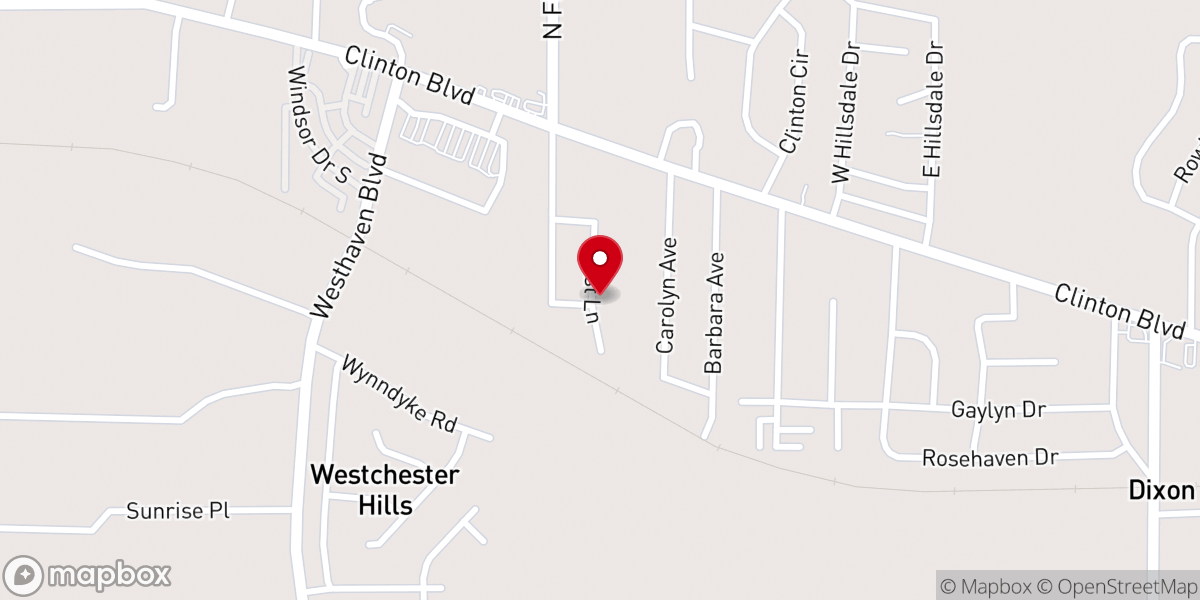 Map showing location of Pleasant Gift Missionary Baptist Church