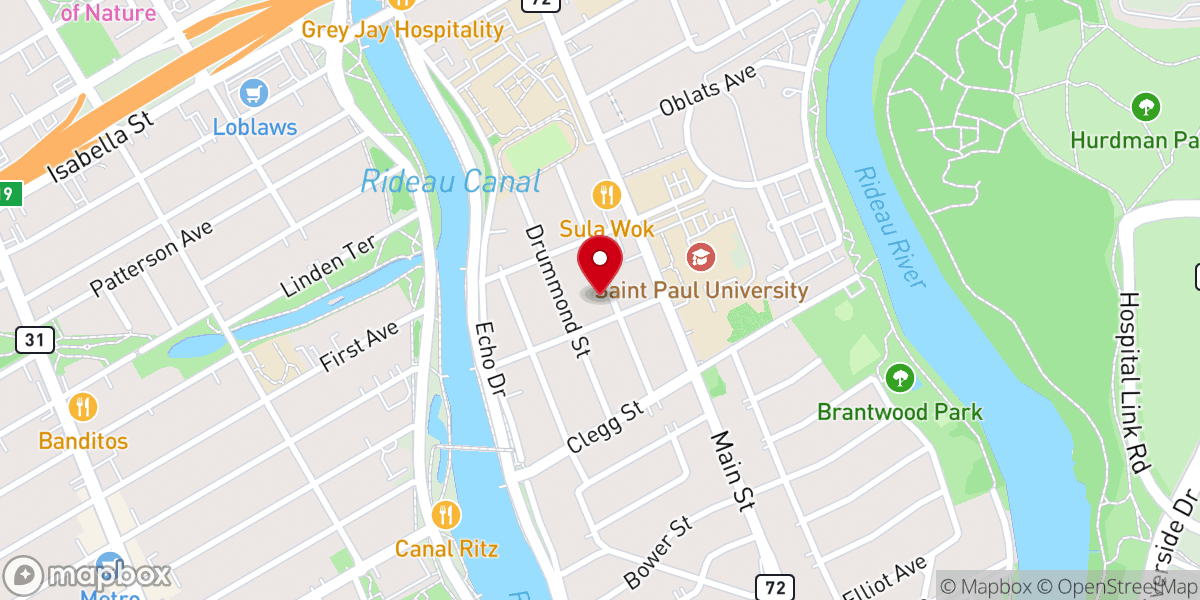 Map showing location of Sagrada Familia Parish/ Holy Family Parish