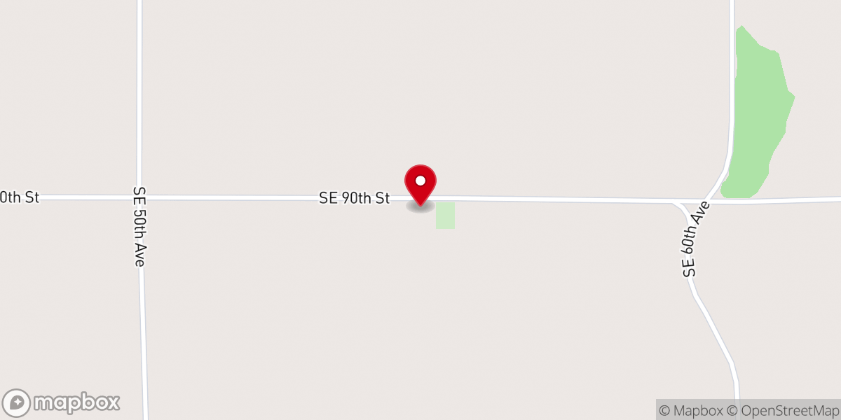 Map showing location of Sand Creek Church