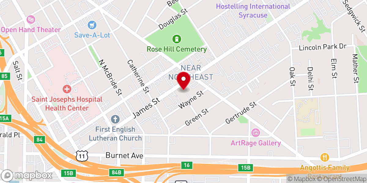 Map showing location of Solid Rock Outreach Ministries