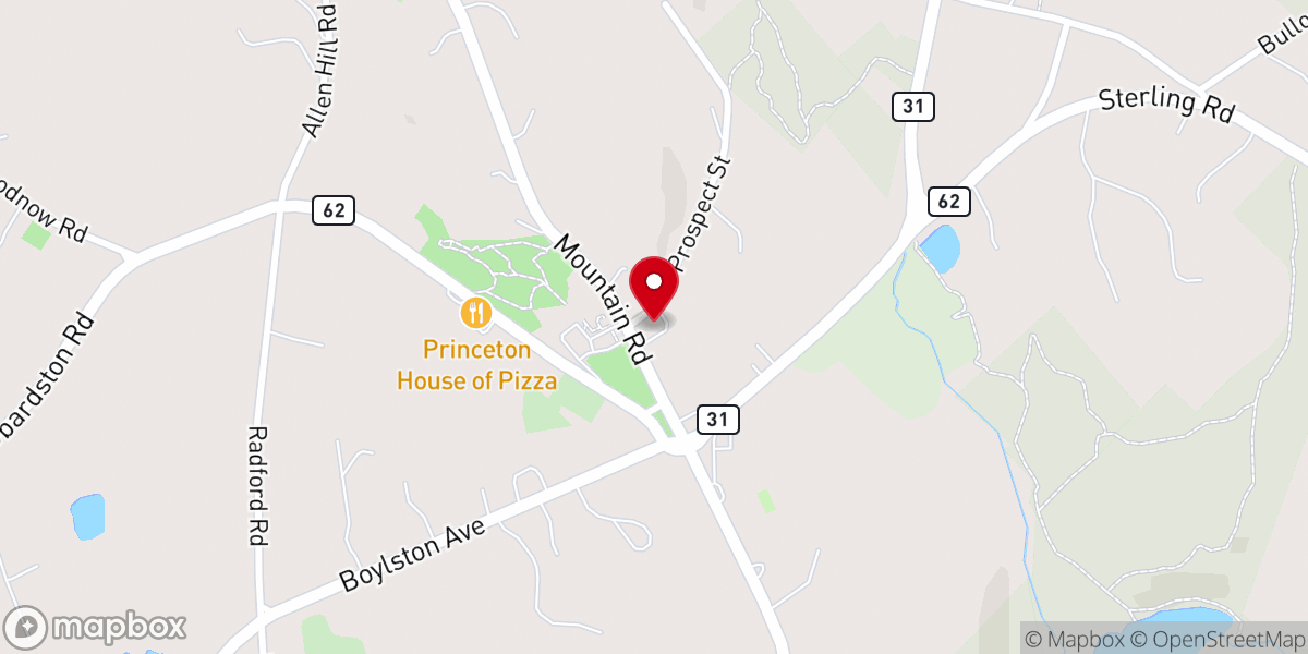 Map showing location of Princeton First Congregational