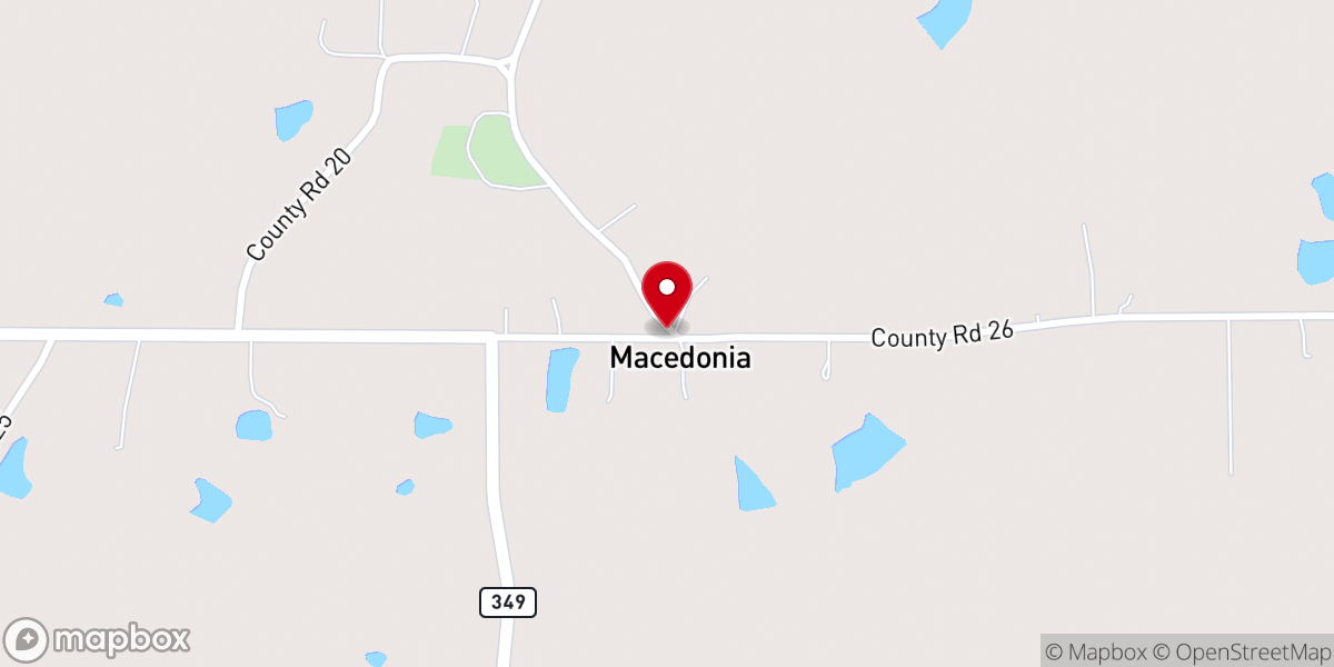 Map showing location of Macedonia Baptist Church
