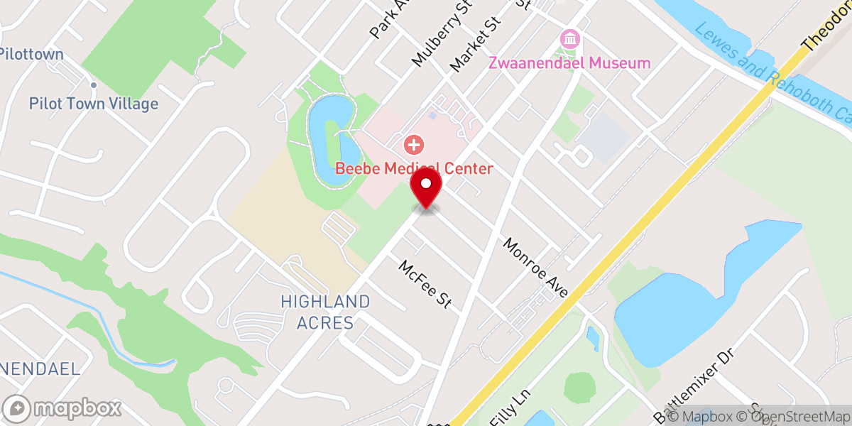 Map showing location of Safe Harbor United Church of Christ