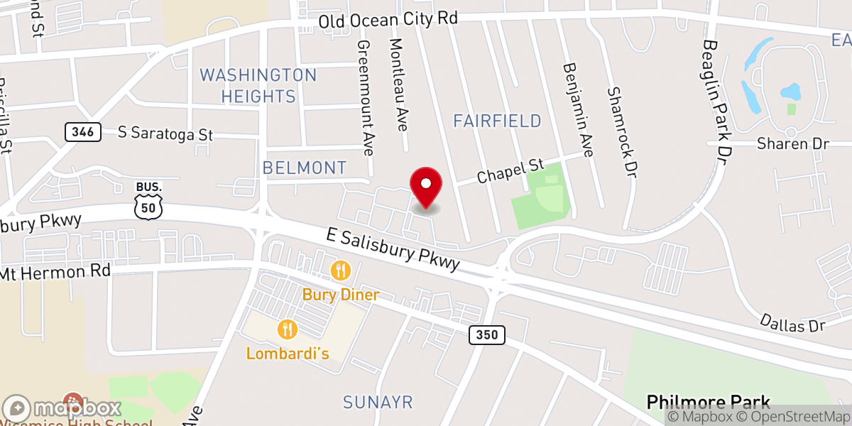Map showing location of Dr. Traci A. Church