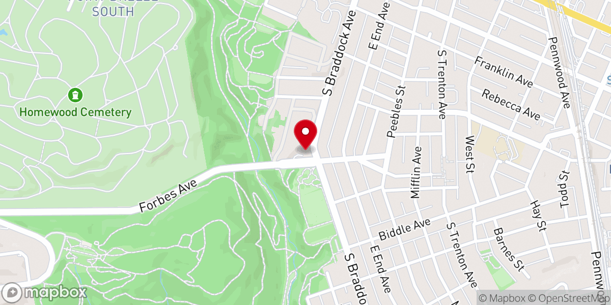 Map showing location of Waverly Presbyterian Church