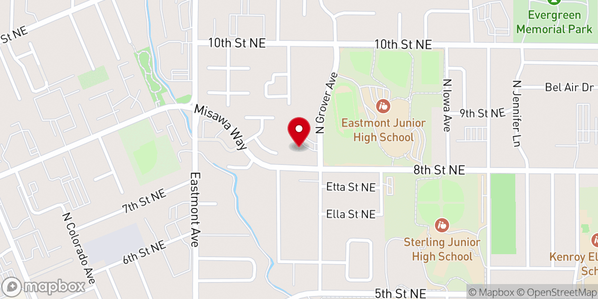 Map showing location of Celebration Lutheran Church