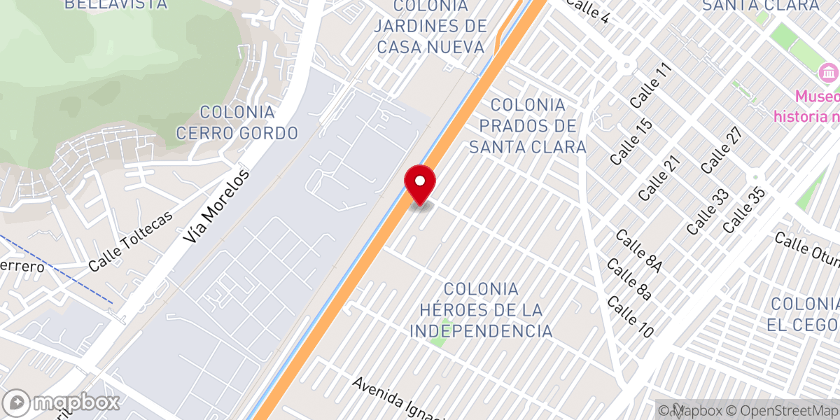 Map showing location of Iglesia Cristiana de Cristo en Ecatepec “Casa Elohim”