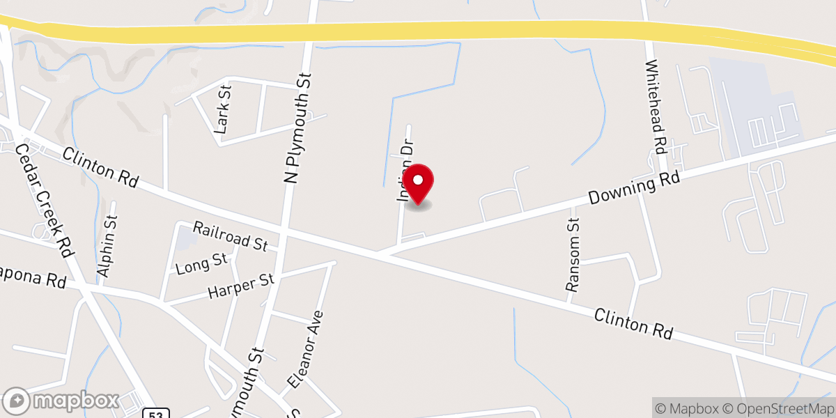 Map showing location of Cape Fear Church