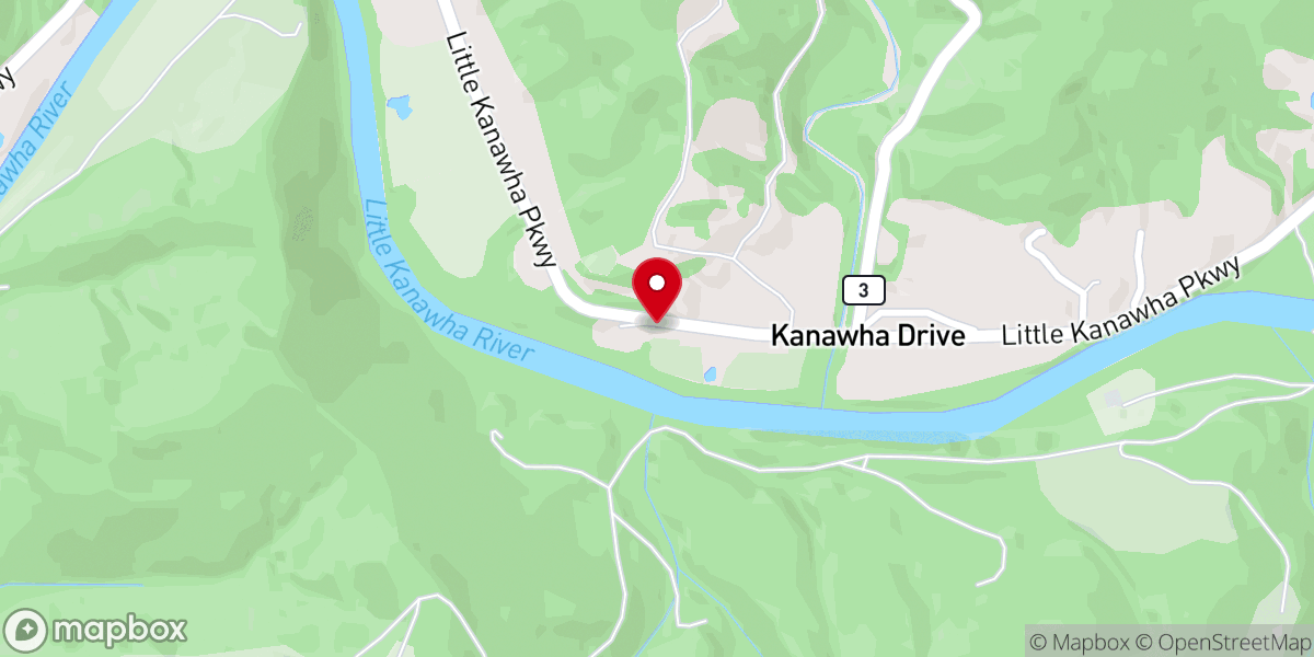 Map showing location of Kanawha Drive Church