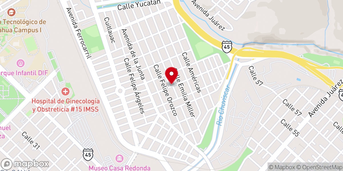 Map showing location of Nuestra Señora Del Perpetuo Socorro
