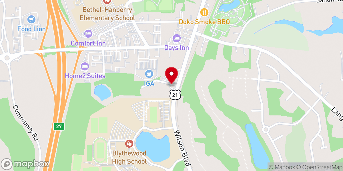 Map showing location of St Mark's Lutheran Church