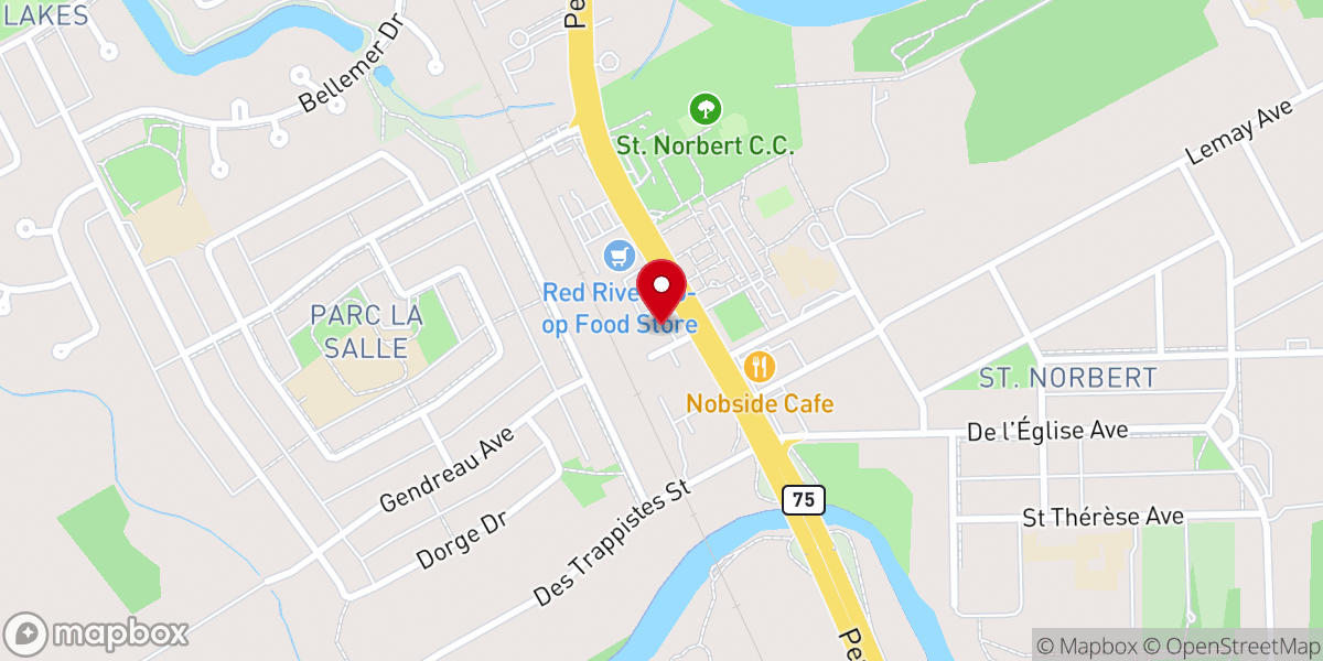 Map showing location of Guru Nanak Mission Centre (St. Norbert Gurdwara)