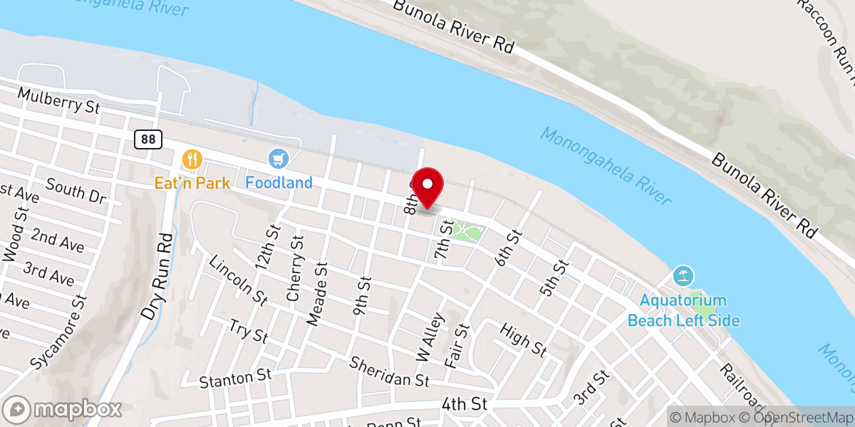 Map showing location of St. Andrew the Apostle Parish - St. Damien of Molokai Church