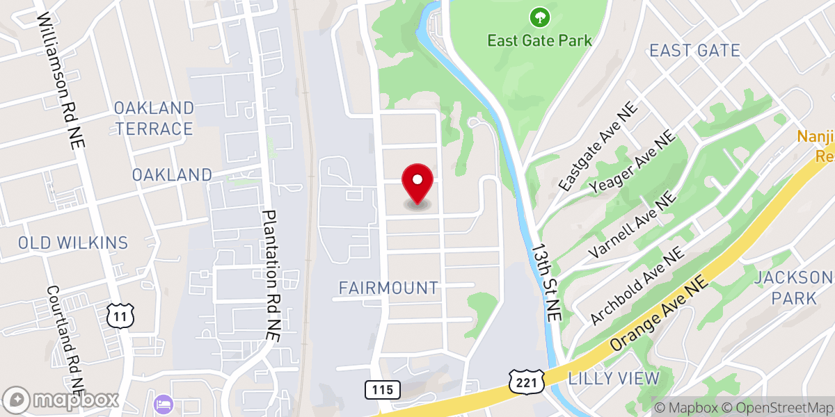 Map showing location of Star City Gospel Cafe Inc