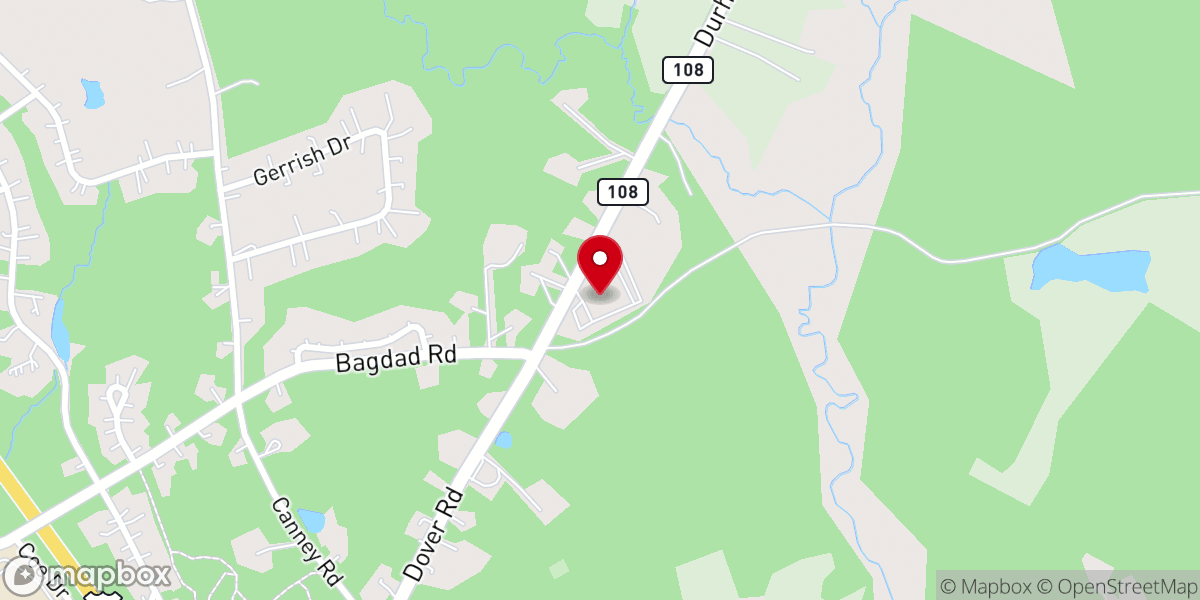 Map showing location of Durham Evangelical Church